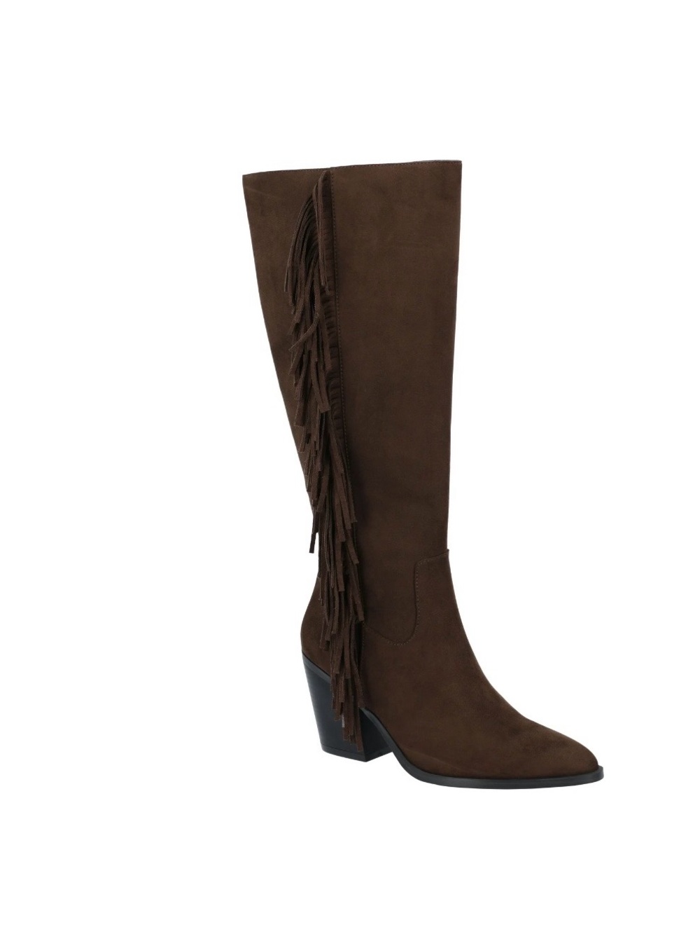 Brown Fringe Knee-High Women’s Boot
